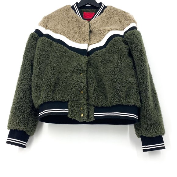 EMORY PARK Chevron ColorBlock Sherpa Bomber Jacket - Picture 4 of 16